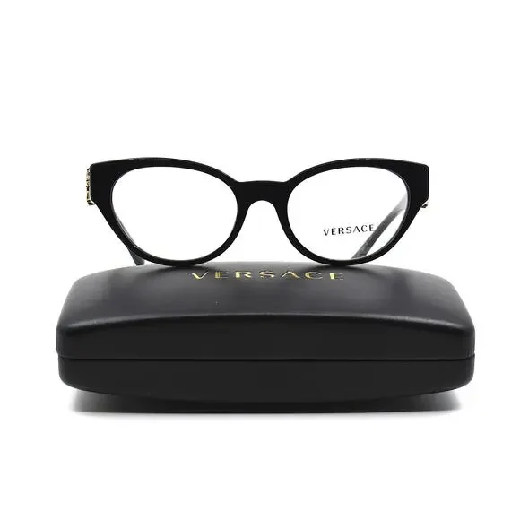 NEW VERSACE VE3282 GB1 BLACK WOMEN AUTHENTIC EYEGLASSES FRAME - Picture 5 of 13
